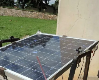 Solar panel efficiency is only increased by one bucket of water?